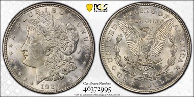 1921 $1 Morgan MS63
