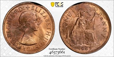 1967 1D S-4157 MS63RB
