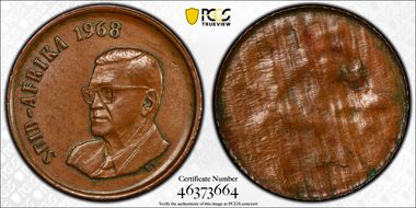 1968 1C Afrikaans MS63BN