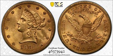 1901-O $10 MS63