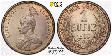 1913-J Rupie J-722 MS62