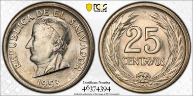 1953 25C KM-137 MS64