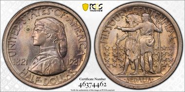 1921 50C Missouri MS63