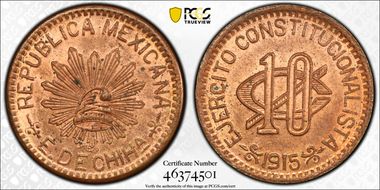 1915 10C KM-615 MS64RB