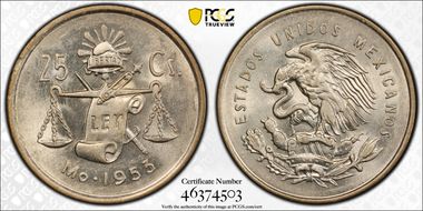 1953-Mo 25C MS64
