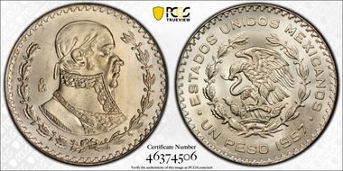 1957-Mo Peso KM-459 MS67