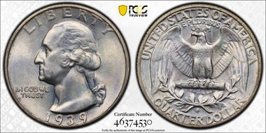 1939-S 25C MS66
