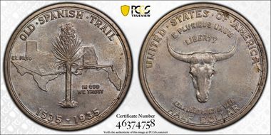 1935 50C Spanish Trail MS64