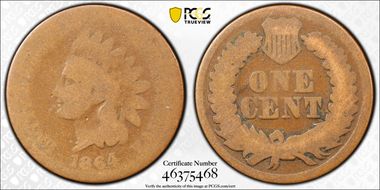 1864 1C Bronze FR2BN