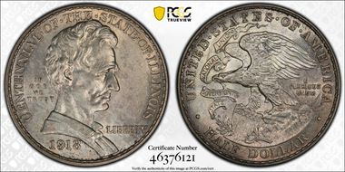 1918 50C Lincoln-Illinois AU58