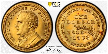 1903 G$1 LA Purchase, McKinley MS64