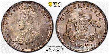 1925/3 Shil MS65