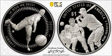 2022-P $1 Negro Leagues Baseball w/100 Privy PR69DCAM
