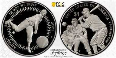 2022-P $1 Negro Leagues Baseball w/100 Privy PR69DCAM