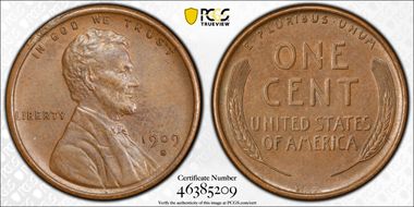 1909-S VDB 1C MS62BN