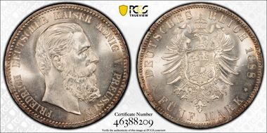 1888-A 5 Mk J-99 Friedrich MS64
