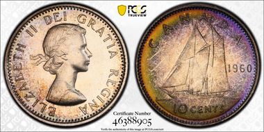 1960 10C MS66