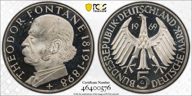 1969-G 5 Mk Fontane J-399 PR65DCAM