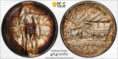 1938 50C Oregon MS67