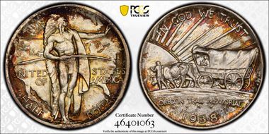 1938-D 50C Oregon MS67+