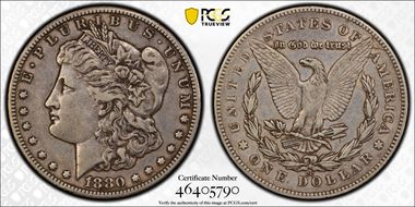 1880-CC $1 8/7 Reverse of 1878 XF40