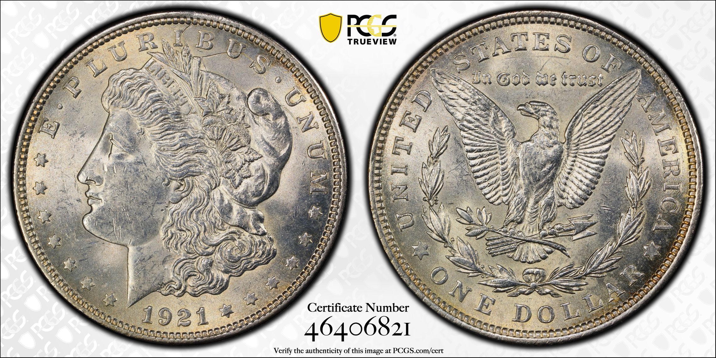 PCGS Certificate Verification Coin Details for Cert #46406821