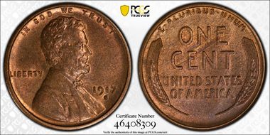1917-S 1C MS64RB
