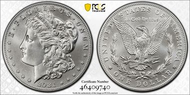 2021-D $1 Morgan Dollar 100th Anniversary MS70