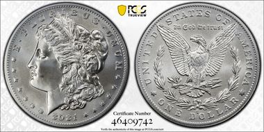 2021-O Privy $1 Morgan Dollar 100th Anniversary MS69