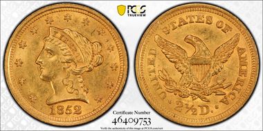 1852 $2.50 MS61