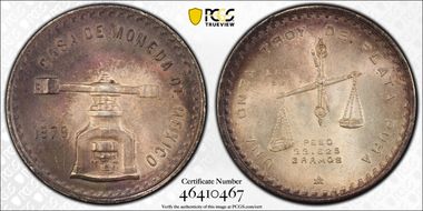 1979-Mo Onza KM-M49b.4 Ag Type 4 MS65