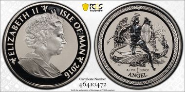 2016-P Angel Silver Reverse Proof PR69