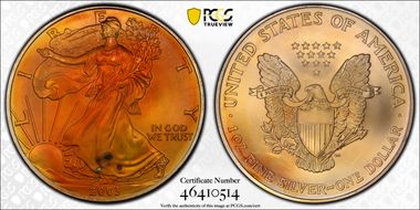 2003 $1 Silver Eagle MS68
