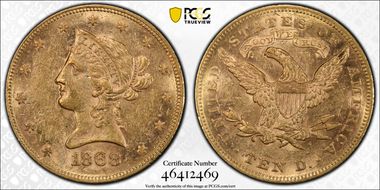 1868 $10 MS60