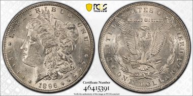 1896 $1 AU58