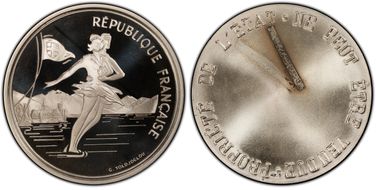 (1989) (100 Fr) Ice Skating Uniface Obv Trial SP68