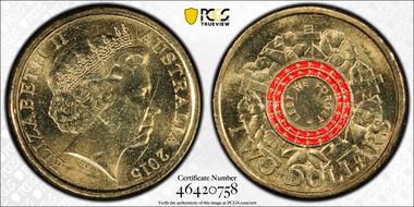 2015 $2 Lest We Forget Colorized MS63