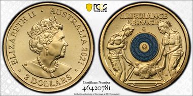 2021-C $2 Ambulance Service Colorized MS68