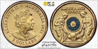 2021 $2 Ambulance Service Colorized MS66