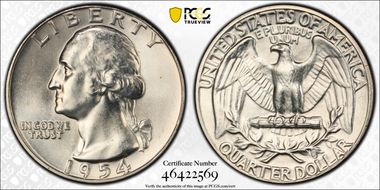 1954 25C MS64