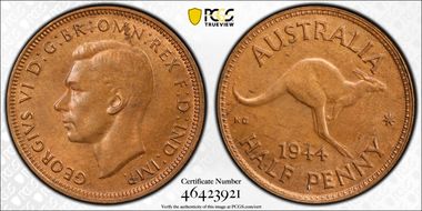 1944 1/2D MS64RB