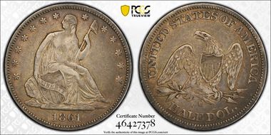 1861-O 50C W-01, USA Issue VF35