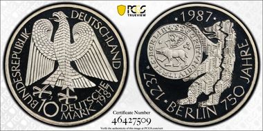 1987-J 10 Mk Berlin PR69DCAM
