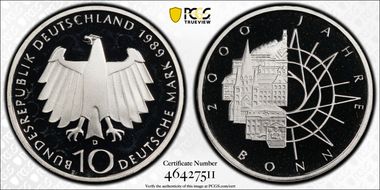 1989-D 10 Mk Bonn PR68DCAM