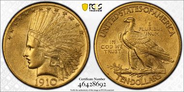1910 $10 AU55