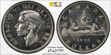 1952 S$1 No WL MS62