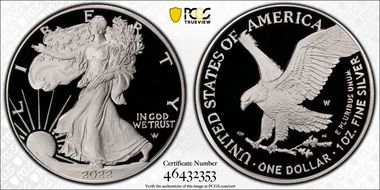 2022-W  $1 Silver Eagle PR70DCAM