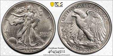 1920-D 50C AU55