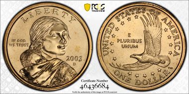 2003-D SAC$1 MS66