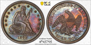 1863 25C PR64